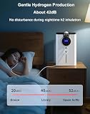 FXNFXLA Przenośny inhalator wodorowy, inhalator z dwoma portami, gaz Browns o czystości 99,99%, regulowany przepływ, 6-godzinny timer, generator wody wodorowej PEM 300ml