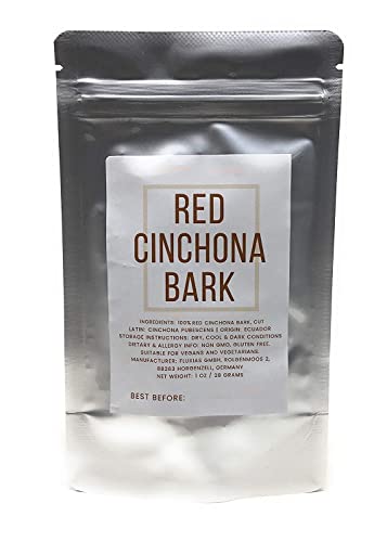 Red Cinchona Bark - Cut, Dried & Natural Cinchona Pubescens from Ecuador, also known as China-bark and Peruvian bark - Net Weight: 1 Oz / 28 Grams