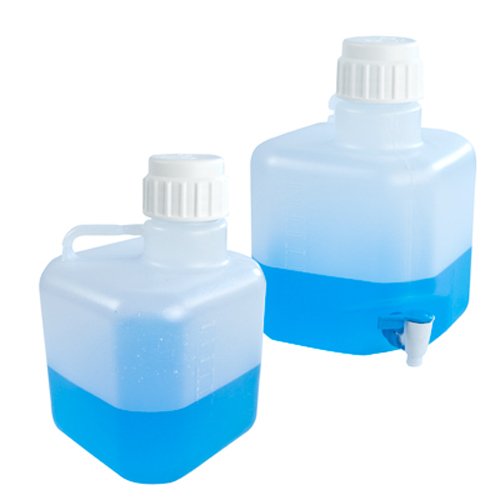 10L PP Square Carboy with Corner Stopcock 90mm Neck