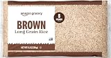 Amazon Grocery, Brown Long Grain Rice, 5 Lb