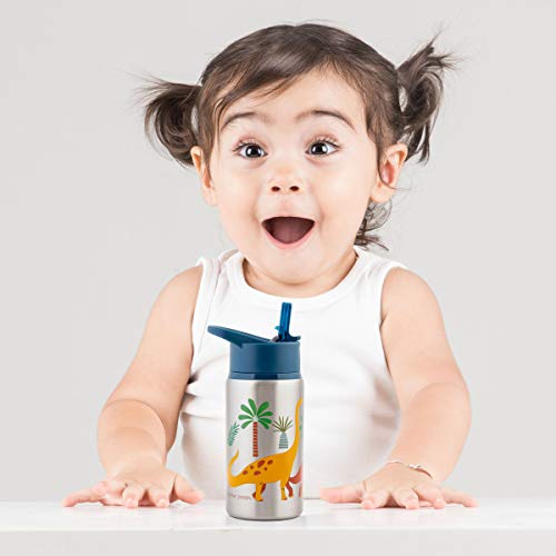 Stephen Joseph Garrafas de água de aço inoxidável, 530 ml, DINO