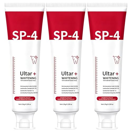 3 Pcs SP-4 Oral Care Toothpaste Gently Polishes to Help Clean Surface Stains Double Peppermint for Long-Lasting Fresh Breath Daily Stain Protection for Oral Health 4.23 fl oz