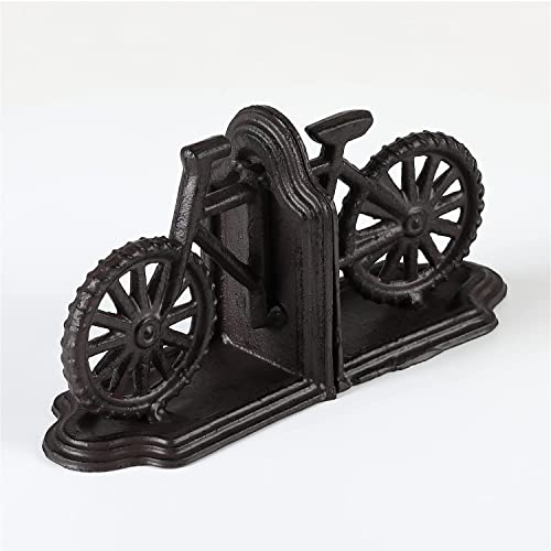 Retrome Decorative Bicycle Book Ends Pair, Antique Bike Bookends For Shelves, Cast Iron… #TOP2