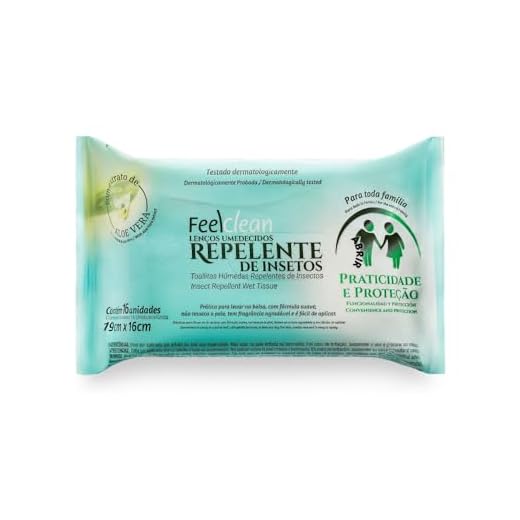 FeelClean Lencos Umed Feelclean Repelente De Insetos 16 Un (Com 24 Pcs)