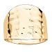 14k Yellow Gold-Plated Hammered-Style Cigar Band Ring
