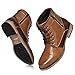 Metrocharm MC308 Men's Lace Up Cap Toe Formal Dress Casual Fashion Boots (9, Tan/Brown)