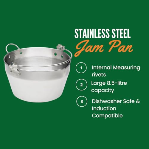 Jam Pan Stainless Steel Maslin 8.5 litres for Making Jams and Chutneys Suitable for Induction Hobs, Electric and, Gas - Image 4