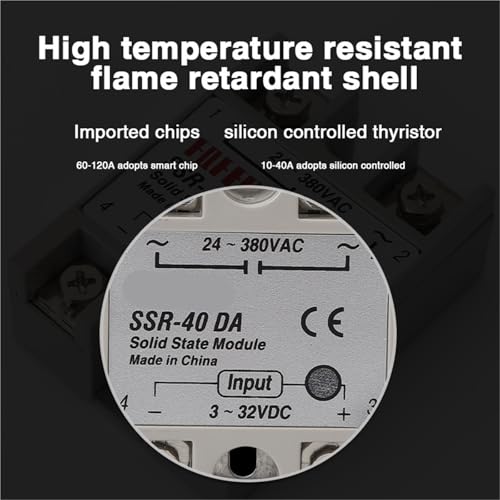 Relé de estado sólido SSR 40A soluciona el desgaste en hornos con su control DC a AC 220V 4
