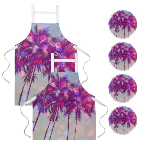 Tablier de serveuse lot de 2 avec broches pour bar de bistrot et travail
