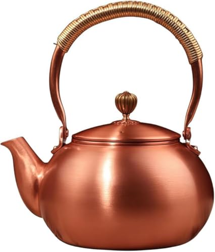 Xiraivke純銅ケトル 手作り伝統工芸品 大容量コーヒーポット 直火対応 電気セラミックコンロ・ガスコンロ両対応 おしゃれ人気 自宅用・ギフト適応?