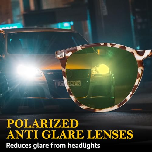 FIMILU Night Driving Glasses for Women Men, Polarized Night Vision Glasses Reduce Glare for Night 88594