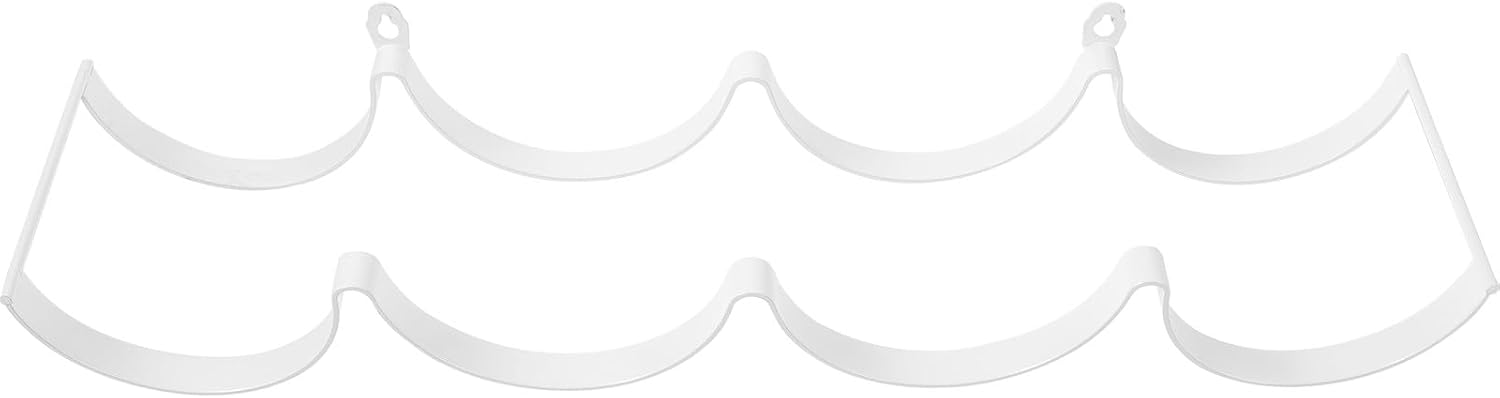 Wall-Mounted Toilet Paper Holder Rack with 4 Layers Wave Design, White Bathroom Tissue Organizer, Roll Paper Towel Holder for Home and Kitchen Storage