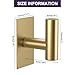 VAEHOLD Wall Towel Hooks, Heavy Duty Sticky Holder Waterproof Towel Hooks for Hanging Coat, Clothes, Closet Hook Wall Mount for Kitchen (Gold, 2 Pack)