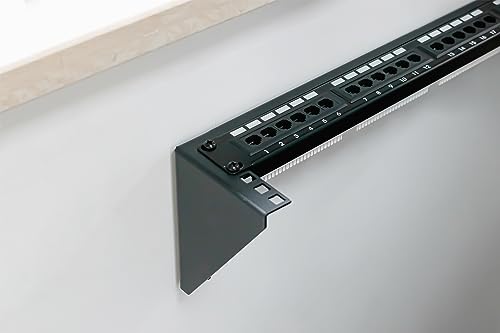 DIGITUS DN-48003 – Marco de 19 Pulgadas – 2U – Marco Universal para Equipos de 19 Pulgadas – Montaje Vertical en Pared – Sin Montar – para Accesorios de Audio y vídeo – 105 x 504 x 151 mm – Negro - imagen 5