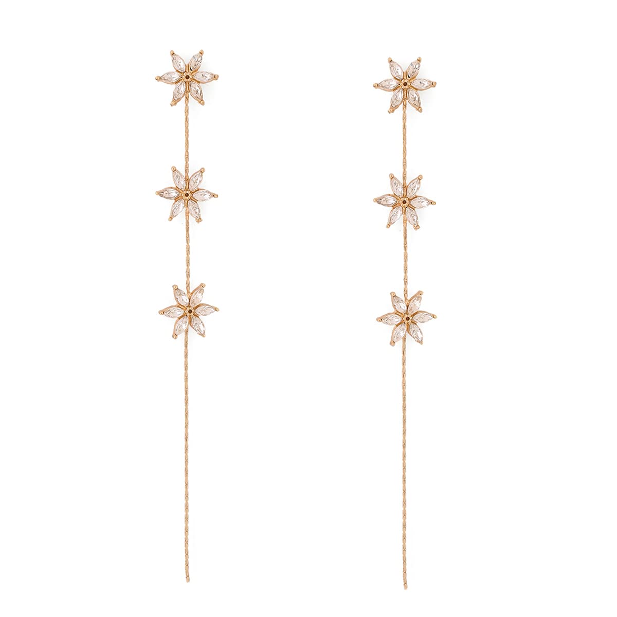 Yellow Chimes Dangler Drop Earring for Womens Gold Plated Crystal Studded Floral Designed Dangler Drop Earrings for Women and Girls (B0B5MTRLG2) Amazon Price History, Amazon Price Tracker