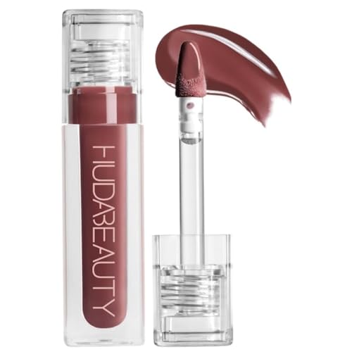 HUDA BEAUTY Faux Filler Shiny Non-Sticky Lip Gloss Posh - Deep Rose 0.13FL.OZ / 3.9ml
