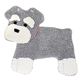 オカ(OKA) 洗えるラグマット ファンディット アニマル 約50cm×54cm シュナウザー (動物 かわいい 犬 わんちゃん ペット)