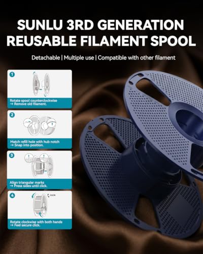 Image of SUNLU Metal PLA Filament Bundle 1.75mm, Black+Bronze+Brass Gold+Azurite | Metallic Shiny 3D Printer Filament with Actual Metal Filled, High Gloss Finish, Easy to Print, 2.2lbs Spool for FDM Printers