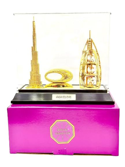 24k Gold Plated Burj AL Arab Burj Khalifa With Museum Decorated
