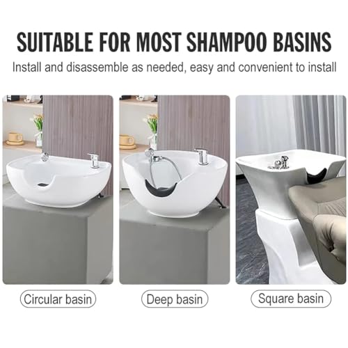 Marco de circulación de agua para spa de cabeza, accesorio de cama de champú ajustable de 180°, marco de salida de terapia de agua para equipos de salón de masaje