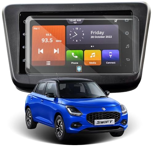 Image of Car Screen Protector for Maruti Suzuki Swift |2021 - Running| - 7 Inch, Anti-Scratch, Easy Installation, Clear Touchscreen Guard, Infotainment System Protection (Not a Tempered Glass)