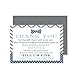 Bow Tie Baby Shower Thank You Cards with Grey Envelopes (15 Pack)