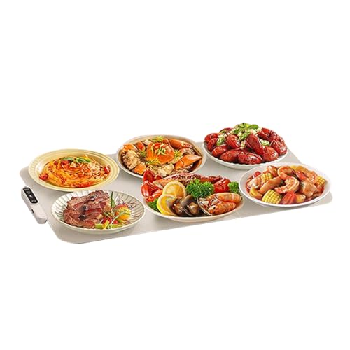 Genérico Bandeja Calentadora Eléctrica - Calentador Eléctrico Enrollable Plegable - Calentadores De Alimentos Multifuncionales De Silicona | para Hogar Viaje Diario Fiestas Buffet Reuniones Platos