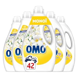 Lessive Liquide OMO Oui pour Tahiti - 5 Flacons de 42 Lavages