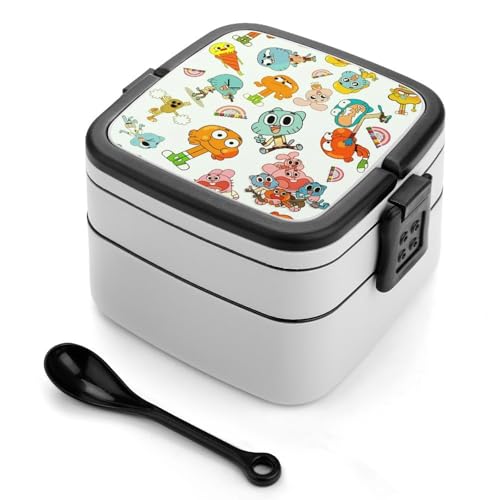 弁当箱 おかしなガムボール ランチボックス 二段 お弁当箱 おべんとう箱 ランチケース 大人用 子供用 学生 仕事 通勤 1000ml