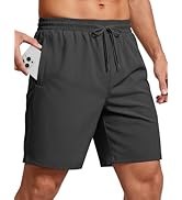 MAGCOMSEN Men's 7" Workout Athletic Shorts Quick Dry Lightweight Running Shorts with Pockets for ...