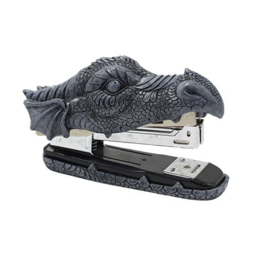 Healifty Grapadora de Diseño Dragón Resina Creativa para Oficina y Hogar Grapadora Práctica y Decorativa con Modelo Cabeza de Dragón Suministros de Escritorio Resistentes