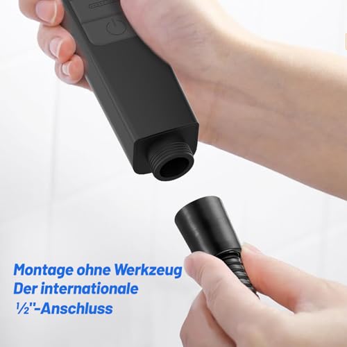VEHHE Duschkopf mit 1.5M Schlauch, 7 Strahlarten Duschkopf Wassersparend, Duschkopf Regendusche mit Stopptaste und selbstreinigender Silikondüse, Einhand-Einstellung Gross Duschbrause Druckerhöhend