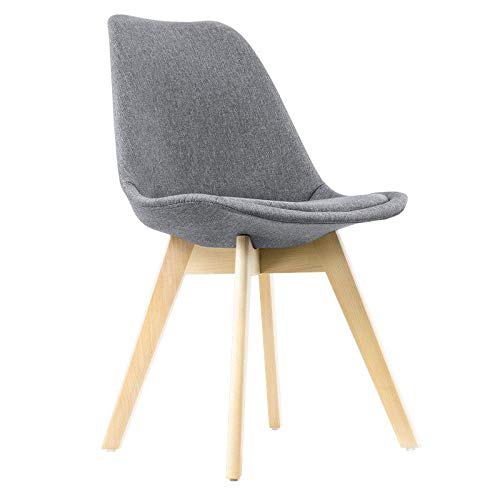 Regalos Miguel - Sillas Comedor - Silla Synk Tela - Gris Oscuro - Envío Desde España