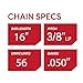 3 Pack Chainsaw Chain for 16 Inch (40cm) Bar,56 Drive Links, 3/8" LP Pitch, 0.050" Gauge,Replacement Chain for AEG：ACS50B40,ACS58B200,ACS5... 2403/40,Active：28.28,31.31, 39.39, 40.40,MT39