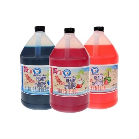 Hypothermias Variety Pack - Shaved Ice & Snow Cone Syrup - 3 Gallons - Pick Your Own Flavors - Non-GMO 100% Pure Cane Sugar - Ready to Use Cover