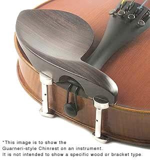 Guarneri 3/4-4/4 Violin Chinrest - Boxwood with Hill Bracket