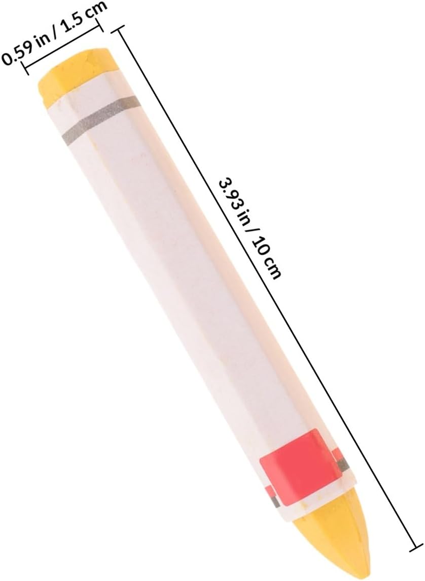 IMIKEYA 2Pcs Tire Marking Crayon Yellow - Industrial Wax Crayon Tire Marker Pens for Marking on Rubber, Leather, Fabric, Wood, Metal, roofing felt and Concrete