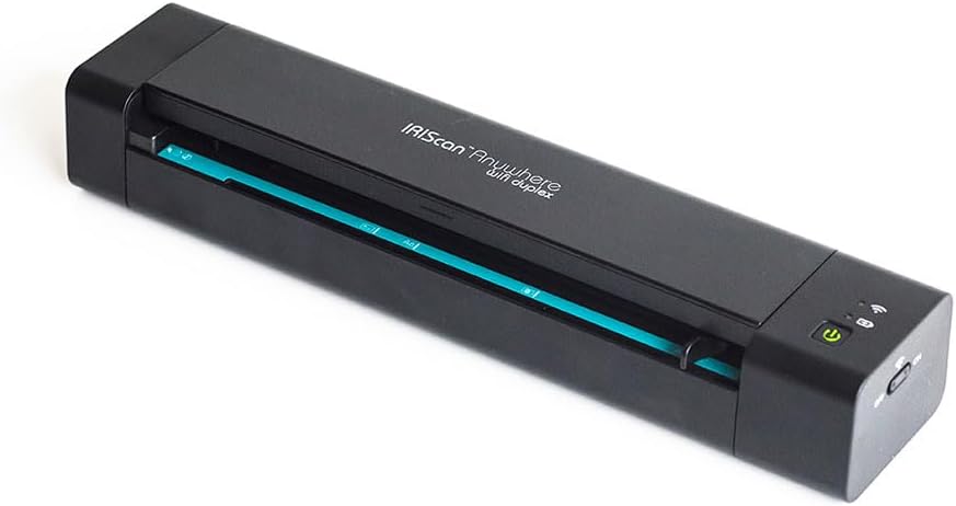 IRIScan Anywhere Portable Scanner-v6PRO 15PPM: Duplex Document Scanner, Mobile Scanner WiFi Battery, Free PDF Editor, pdf Scanner,scan to Word, PDF, XLS, Bus.Cards to Outlook,USB WinMac iOS Android