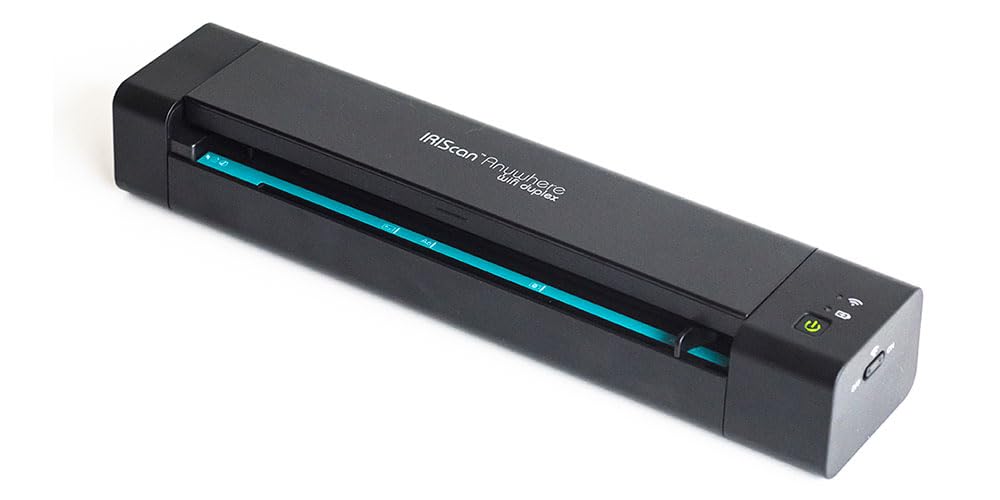 IRIScan Anywhere 6 Scanner Portable A4 WiFi Recto Verso Noir avec Batterie Intégrée, Duplex 15 ppm, Compatible Windows, Mac, iOS et Android, Readiris PDF Inclus