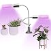Full Spectrum LED Grow Light for Indoor Plants, 45W Dual Head Plant Lamp with Adjustable Gooseneck and Rotatable Bulb, Grow Lamp for Indoor Garden, Flowers, Vegetables, Bonsai Tree, Succulent