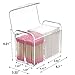 Sooyee Qtip Holder Dispenser for Cotton Ball Swab, Cotton Round Pads, Floss,3 Compartment Plastic Apothecary Jars,Bathroom Organization and Storage,Vanity Organizers and Storage,Clear