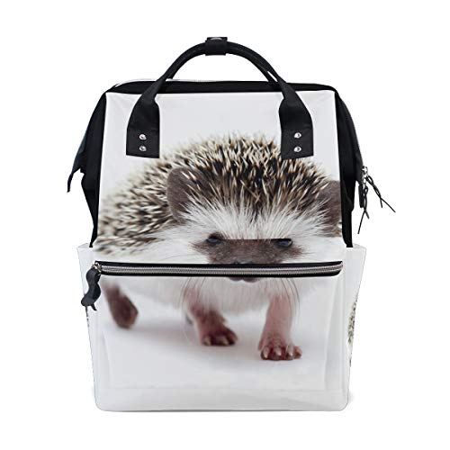 Mochila pequeña con diseño de erizos de gran capacidad, multifunción, bolsa de viaje para momia mujeres