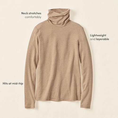 Image of Lands' End Lightweight Jersey Long Sleeve Turtleneck