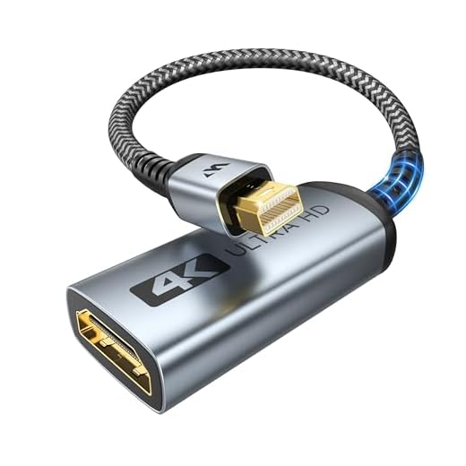 Mini DisplayPort to HDMI Adapter 4K, WARRKY 【4K High-Def, 1440P 60Hz】 Thunderbolt to HDMI Converter Compatible for MacBook Air / Pro, Mac Mini, iMac, Surface, UHD Monitor / TV / Projector. Passive