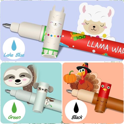 GTCIXEQ Set mit 15 Radierbaren Gelstiften - 15 Ostern gel pens für löschbare Stifte mit thermoempfindlicher Radiertinte, verschiedene Tintenfarben und Schaftdesigns, 0,7 mm