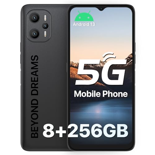 UMIDIGI F3 Pro 5G Mobile Phone (2023),Android 13 SIM Free Unlocked Smartphone,8+256GB/512GB Extension,6.6FHD+Screen,6000mAh Battery,Type-C,48MP Camera,Dual SIM/Face ID/NFC/GPS/OTG,UK Version（Black）