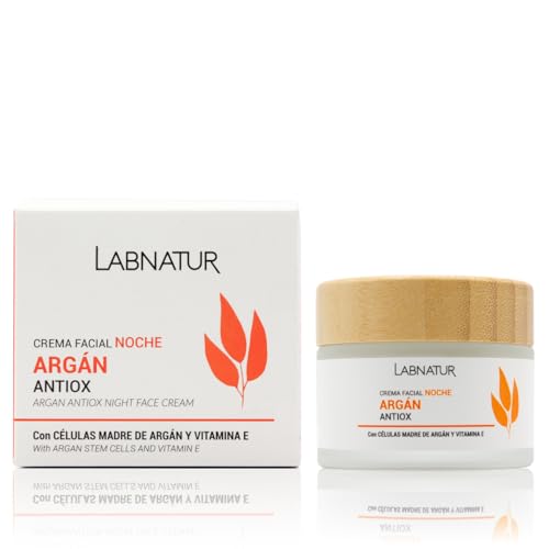 Crema Facial Argán Noche 50ml. Enriquecida con Colágeno Marino, Células Madre de Argán y Vitamina E. Tonifica, Nutre y Regenera la Piel. Reduce las Arrugas y Aumenta la Firmeza.