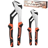 HORUSDY 2-Piece Groove Joint Plier Set, 8' & 10' Adjustable Water Pump Pliers,...