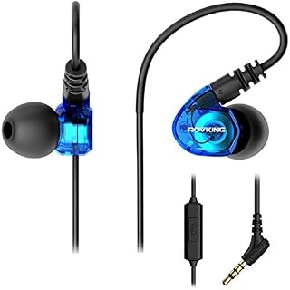 ROVKING Wired Over Ear Sport Earbuds, Sweatproof in Ear Running Headphones for Gym