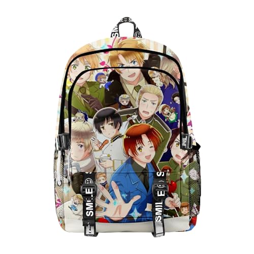 ISaikoy Anime Axis Powers Hetalia Backpack Daypack Laptop Bag 3D Printing School Bag Bookbag 2